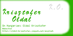 krisztofer oldal business card